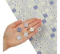 150 pcs, Dollhouse Flooring, 1:12 Scale Doll House Tiles, Miniature Checkerboard Floor, REDUCIO! (Timeless Porcelain)