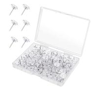 150 Pcs Drawing Pins,Plastic Head Steel Point Thumb Tacks Pins for Pinboard,PinBoard Clear Push BoardPins with Storage Box for Wall Hangings, Cork Board, Maps Posters Photos