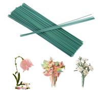 150 Pcs Floral Stem Wire, 2.2 mm ø Green Bouquet Stem 30cm/11.8in Flower Wire for DIY Flower Craft