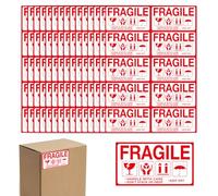 150 PCS Fragile Stickers, 9x5cm Please Handle with Care Thank You Shipping Labels Warning Label Care Warning Stickers Red Warning Stickers for Shipping