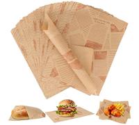 150 Pcs Greaseproof Paper Sheets,Baking Paper Old Newspaper Printing Style12 x 8 Inch,Parchment Paper for Baking Waterproof Tear Resistant,for Bread Sandwich Pizza and French Fries