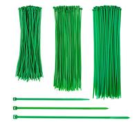 150 Pcs Green Cable Ties Set Plant Support Twist Ties Adjustable Garden Ties Self-Locking Multiple Uses Cable Ties for Home Garden Tree Potted Plants (20cm,25cm,30cm)