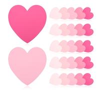 150 Pcs Heart Index Cards - Pink, 3x3 Colored Note Cards for School, Learning, Office, Games