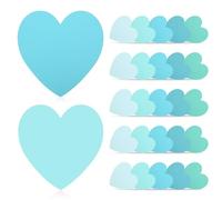 150 Pcs Heart Shape Note Cards Flat Blue Index Cards 3x3 Colored Index Cards Pretty Notecards Blank Dance Cards Blank Stationery Cards Small Paper Cards For School Learning Office Game