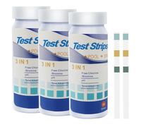 150 Pcs Hot Tub Test Strips 3 in 1, PH Test Strips, Pool Clearwater Test Strips for Chlorine Ketone Bromine Tests Strip, Swimming Pools Clear Wate Dip & Lazy Spa Total Alkalinity Accurate Testing
