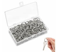 150 Pcs Keyring Rings, 25mm Key Rings, with Box Keyring Loops | for Home Car Keys Organization and DIY Crafts Craft Making Keyring Ring