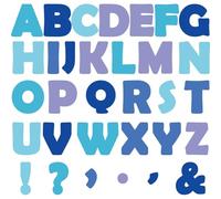 150 PCS Large 6" Font Bulletin Board Letters and Punctuation Cutouts Set, Simple Winter Blue Theme Decoration Letters for Classroom Alphabet Poster Wall Bulletin Board Display Home School Decor