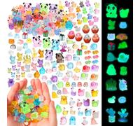 150 Pcs Luminous Miniature Resin Animals,24 Styles Tiny Little Resin Animal