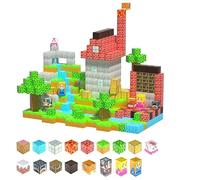 150 PCS Mine World Magnetic Blocks for Kids Ages 4-8, Build My World Magnet Cube Adventure Set - Just Build It Stacking Toys, STEM Creative Play Fun Magnetic Cubes Construction Game for Boys Girls