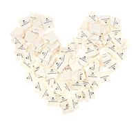 150 PCS Name Labels for Clothes, 1.57x0.78Inch - Handmade Love Embossed Iron On Name Labels, Personalized Foldable Sewing Clothes Label for Kids Adult DIY Decor