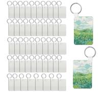 150 Pcs of Keychain Heat Sublimation Blank Set, Easy to use, Double-Sided Heat Transfer Printing of raw Materials, DIY Process, do it Yourself (Rectangle)