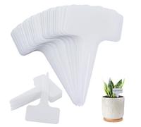 150 Pcs Plastic Plant Labels Tags Garden Markers Seed Labels for Herb Vegetables 10x6cm Waterproof Plant Markers, Garden Plant Tags Plant Markers for Outdoor Plants Flower, Potted Plant (T-Type White)