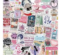 150 PCS Romance Book Stickers for Kindle, Holographic Bookish Sticker Pack Reading Booktok Glitter Vinyl Decals for Laptop Ebook Readers Water Bottles Journal Scrapbook Waterproof