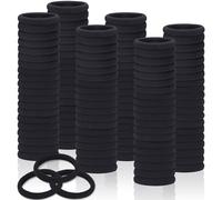 150 Pcs Seamless Elastic Hair Ties No Damage for Thick & Thin Hair, Ponytail Holders, Elastics, Soft Pony Tails Bands for Women, All Black