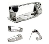 150 Pcs Silver Bar Pins, Brooch Pins, Tone Brooch Pin with Back, Secure Pin Clasp for Badges Corsages Boutonniere Name Tags DIY Crafts (15mm)