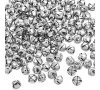 150 PCS Silver Bells, Jingle Bells Bulk, Craft Small Bell Mini Bell for DIY Christmas Decorations Pet Collars Bracelet Anklets Necklace Jewelry Making