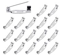 150 PCS Silver Brooch Pins, 25mm Classic Style, Metal with Secure Back Clasp for Badges Corsages Boutineer Name Tags Jewelry Making DIY Crafts(2cm)