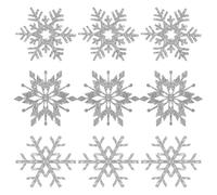 150 Pcs Snowflake Fabric Patches Sew on Applique Snowflakes Glitter Snowflake Sewing Appliques Non Stick Christmas Patches Cute Snowflake Shape Patches for Clothes Hats