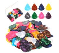 150 PCS Thin Guitar Picks, 0.46mm Mixed Colors Celluloid Guitar Picks for Acoustic Guitars, Electric Guitars, Bass, Ukulele