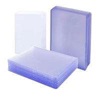 150 Pcs Trading Card Sleeves, 50Pcs 76 x 101mm 35PT Hard Plastic Card Sleeves + 100Pcs Transparent Soft Sleeves for Standard Card,Pokemon MTG Hockey Golf Sports Cards(2 Styles)