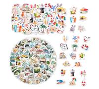 150 Pcs Travel Stickers Travel Scrapbook Waterproof Stickers Vintage Stickers Retro Stickers Travel Stickers for Scrapbooking for Luggage Laptop Water Bottle for Adults Teens Boy Girl