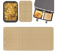 150 Pcs Unbleached Air Fryer Paper Liners, 5.5x8 Inch Perforated Non-Stick Baking Sheets,Reusable Parchment Paper ，Compatible with Tower & Salter Air Fryers