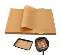 150 Pcs Unbleached Parchment Baking Paper, 20x30cm Precut Non-Stick Food-Grade Silicone Coating Heat Resistant Greaseproof Paper Sheets for Oven Air Fryer Grilling Cooking