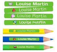 150 Personalised Sticky Labels for Pencils and Ballpoint Pens School Stickers with Name for Marking Items Waterproof Stickers for School and Nursery Dimensions 4.6 x 0.6 cm