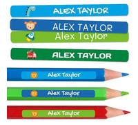 150 Personalised Sticky Labels for Pencils and Ballpoint Pens School Stickers with Name for Marking Items Waterproof Stickers for School and Nursery Dimensions 4.6 x 0.6 cm