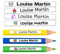 150 Personalised Sticky Labels for Pencils and Ballpoint Pens School Stickers with Name for Marking Items Waterproof Stickers for School and Nursery Dimensions 4.6 x 0.6 cm