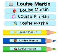 150 Personalised Sticky Labels for Pencils and Ballpoint Pens School Stickers with Name for Marking Items Waterproof Stickers for School and Nursery Dimensions 4.6 x 0.6 cm