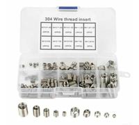 150-Piece 304 Stainless Steel Helicoil Thread Repair Insert Kit for, M5, M6, M8 - Direct Replacement Threaded Inserts with 1.5D & 3D Lengths