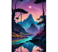 150 Piece Jigsaw Puzzle for Adults Rivers Trees Mountains, Fun Challenges, Puzzle Game, Perfect for Relaxation, Puzzles for Adults 150 Pieces