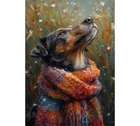 150 Piece Jigsaw Puzzles for Adults, Animal Dog 13.8x9.8 inch, Challenging Brain Teaser Puzzle, Premium Cardboard Hobby Gift for Adults & Seniors
