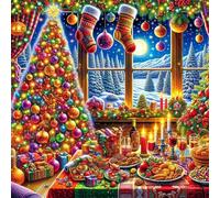 150 Piece Jigsaw Puzzles for Adults Christmas Dinner, Impossible Puzzle for adults, Challenging Adult jigsaw puzzles 150 pieces, puzzle Classic Educational Games, Fun Activity for Family