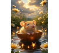 150 Piece Jigsaw Puzzles for Adults, Daisy Boat Hamster Classic Puzzle, 13.8x9.8 inch, Premium Interlocking No Dust, Family Indoor Activity