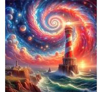 150 Piece Jigsaw Puzzles for Adults Fantasy Sky Lighthouse, Impossible Puzzle for adults, Challenging Adult jigsaw puzzles 150 pieces, puzzle Classic Educational Games, Fun Activity for Family