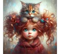 150 Piece Jigsaw Puzzles for Adults, Impossible Hard Difficult Challenging jigsaw puzzle 150 pieces adult Puzzles Classic Educational Games 65x65cm, Curly-Haired Girl