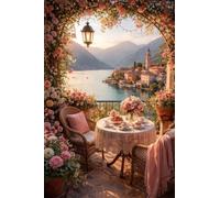 150 Piece Jigsaw Puzzles for Adults, Seaside Balcony Jigsaw Puzzles for Adults 150 Pieces, 35x25cm Impossible Hard Difficult Challenging Adult Puzzles for Wall Decoration and Gifts