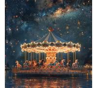 150 Piece Jigsaw Puzzles for Adults Whimsical Carousel, 65x65cm Puzzles for adults 150 Pieces, Fun Present & Activity for Home, Jigsaw Puzzle for Birthday