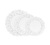 150-Piece Set Paper Doilies Lace Round, Doilies Lace Paper, Doilies | 3 Sizes (6.5” 7.5” 8.5”) | White Decorative Placemats for Wedding Party Buffet Table Decorations, Dessert Displays, Table Settings