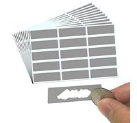 150 Pieces, 48 x 15 mm, Scratch Off Stickers Labels Grey Rectangle