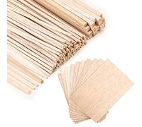 150 Pieces Balsa Wood Sticks Hardwood Square Wooden Craft Dowel Rods Unfinished Balsa Wood Sheets 12" Thin Wooden Strips 1/4 Inch 1/8 Inch for Crafts DIY Projects Models Making Supplies