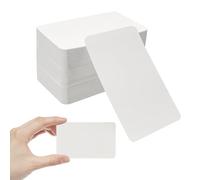 150 Pieces Blank Kraft Paper Cards, 9 x 5.2cm Blank Business Cards, Portable Craft Words Paper, Small DIY Gift, Word Message Kraft Paper Tags for School Home Learning