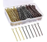 150 Pieces Bobby Pins, Hair Clips Hair Grips Kirby Grips for Women Hair Styling Pins with Storage Box (Black & Blonde & Brown)