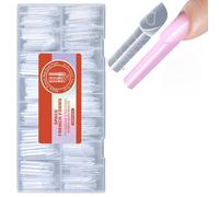 150 Pieces Clear Nails Forms with Measurement Scale for French and Stilettoes Professional Salon Use Transparent Forms