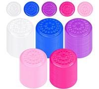 150 Pieces False Eyelash Glue Holder Eyelash Extension Glue Holder Tray Flower Shape Glue Pallet Pads for Nail Art or Tattoo Ink, 5 Colors