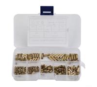 150 Pieces For M3 Brass Knurled Threaded Insert Nuts Set With Plastic Box For 3d Printing Heat Setting Applications Gold Color Assorted Lengths From 3mm To 12mm