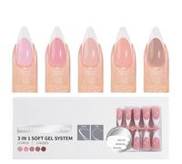 150 Pieces French Styles Pre Applied Base and for and Easy Nails Art Applicatio Matte Finish