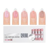 150 Pieces French Tip Artificial Nails with Pre Applied Base Coat Salon for Fast and Simple Art Practical Press on